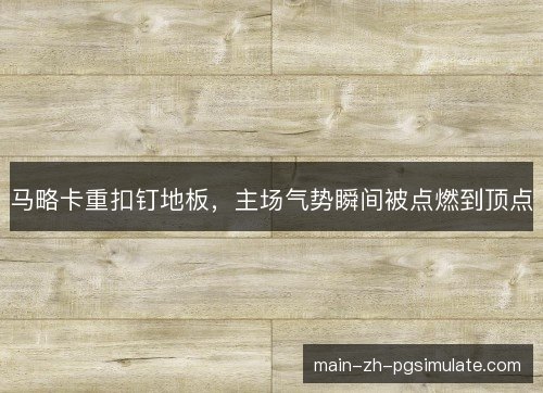 马略卡重扣钉地板，主场气势瞬间被点燃到顶点